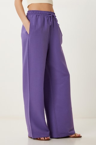 Calças wide legs - Violeta