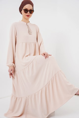 Vestido comprido - Bege