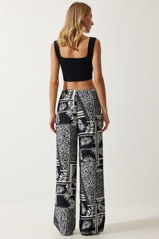 Calças palazzo - Preto