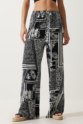 Calças palazzo - Preto