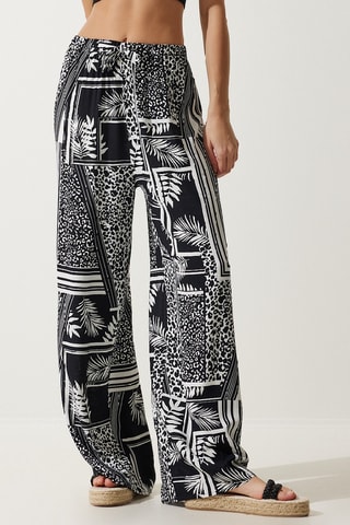 Calças palazzo - Preto