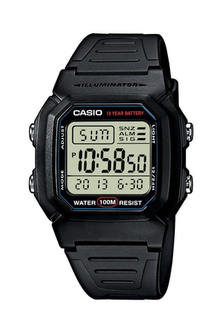 Reloj digital de cuarzo de resina Vintage - Cronómetro - Negro