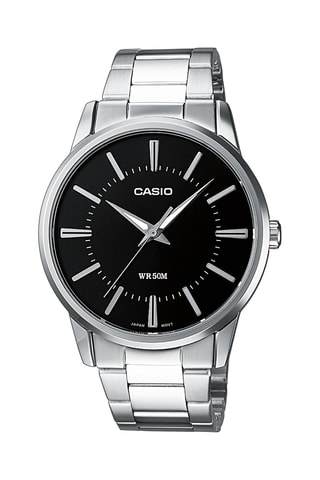 Reloj de cuarzo de acero inoxidable - Plateado y negro