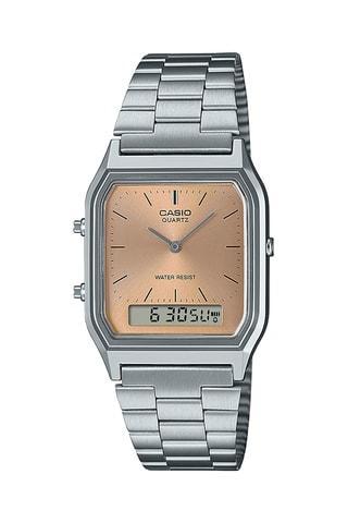 Reloj digital de cuarzo de acero - Cronómetro - Plateado