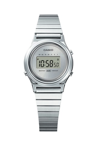 Reloj digital de cuarzo de acero - Cronómetro - Plateado