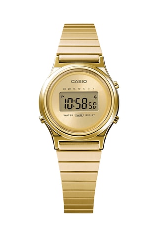 Reloj digital de cuarzo de acero - Cronómetro - Dorado