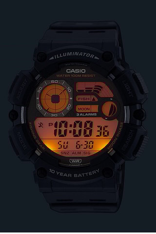 Reloj digital de cuarzo de resina - Cronómetro - Negro