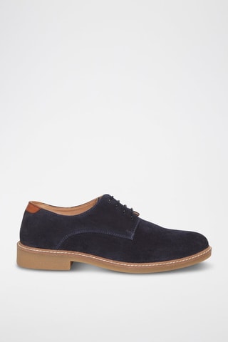 Derbys en nubuck Junon - Bleu marine