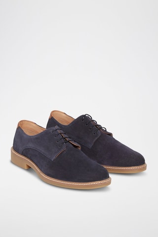 Derbys en nubuck Junon - Bleu marine