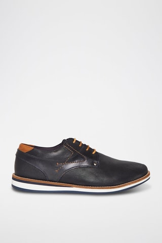 Derbys en cuir Flavien - Bleu marine