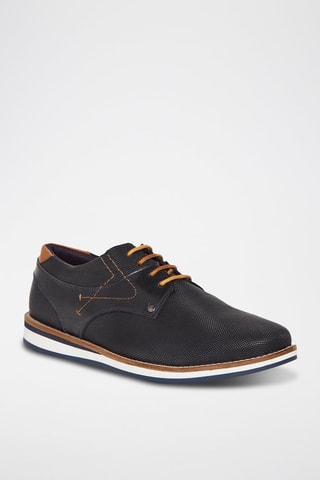 Derbys en cuir Flavien - Bleu marine