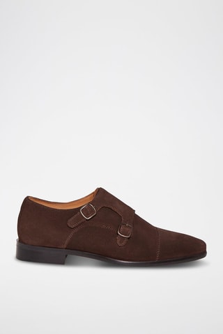 Derbys à boucles en nubuck - Marron
