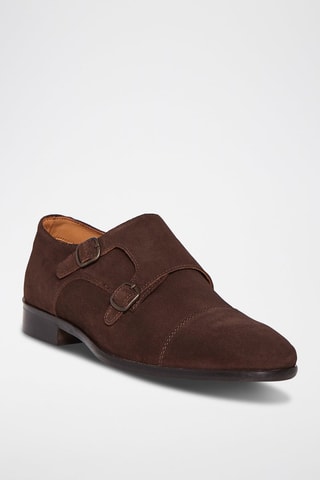 Derbys à boucles en nubuck - Marron
