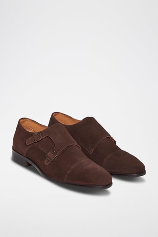 Derbys à boucles en nubuck - Marron