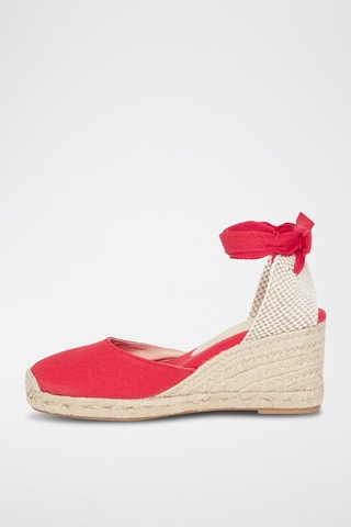 Espadrilles compensées Olympe - Rouge