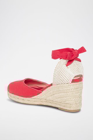 Espadrilles compensées Olympe - Rouge