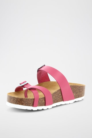 Mules en cuir Mae - Rose