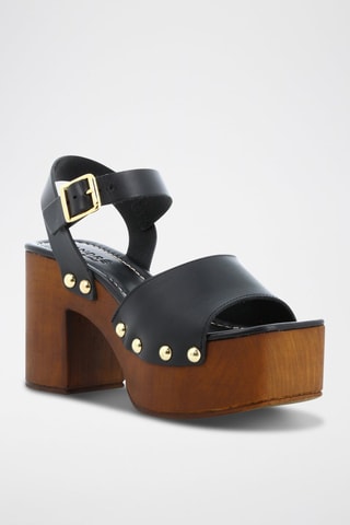 Sandales à talons en cuir Brida - Noir