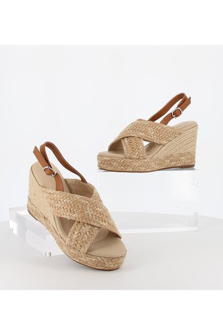 Sandales compensées Perette - Beige