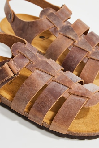 Sandales en cuir Figeac - Marron