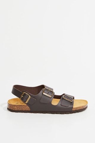 Sandales en cuir Flassan - Marron foncé