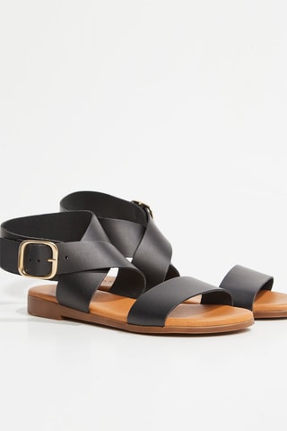 Sandales en cuir Aylin - Noir