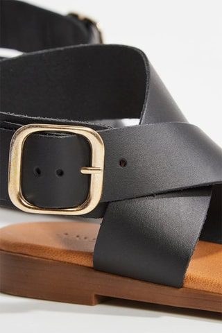 Sandales en cuir Aylin - Noir