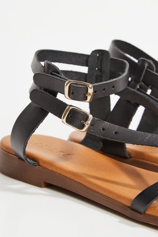 Sandales en cuir Papillona - Noir