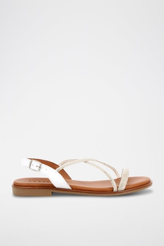 Sandales en cuir Aby - Blanc