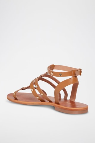 Sandales en cuir de chèvre Capucine - Camel