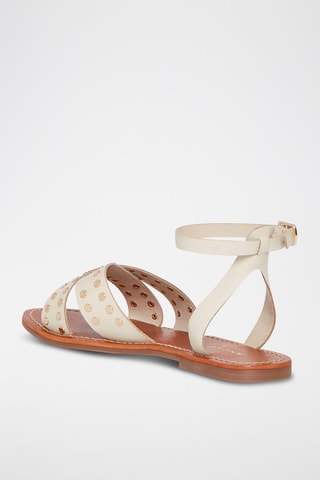 Sandales en cuir de chèvre Elvire - Ecru