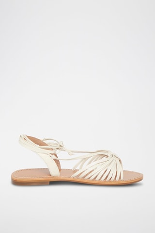 Spartiates en cuir de chèvre Diva - Beige