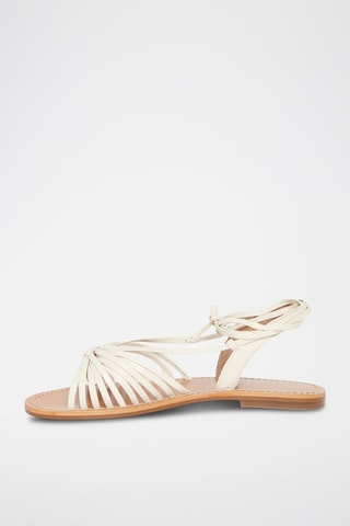 Spartiates en cuir de chèvre Diva - Beige