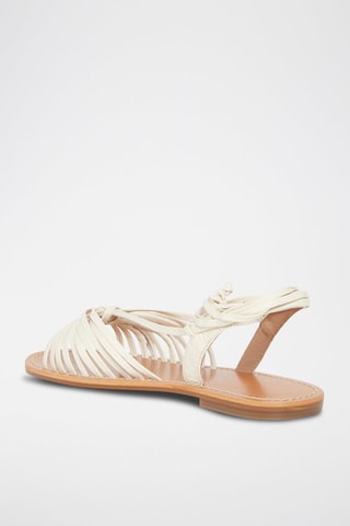 Spartiates en cuir de chèvre Diva - Beige