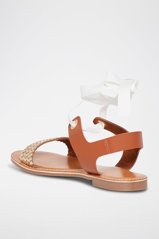 Spartiates en cuir de chèvre Paolina - Doré