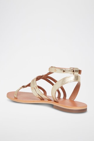 Sandales en cuir de chèvre Capucine - Doré