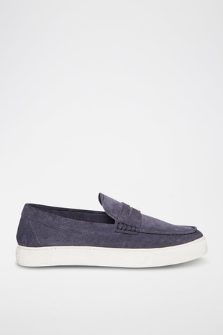Mocassins en nubuck Romain - Bleu marine
