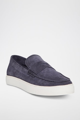 Mocassins en nubuck Romain - Bleu marine