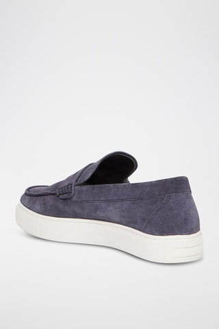 Mocassins en nubuck Romain - Bleu marine