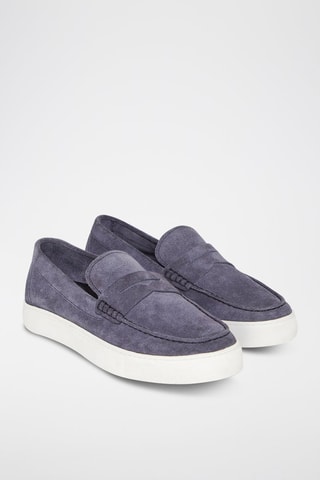 Mocassins en nubuck Romain - Bleu marine
