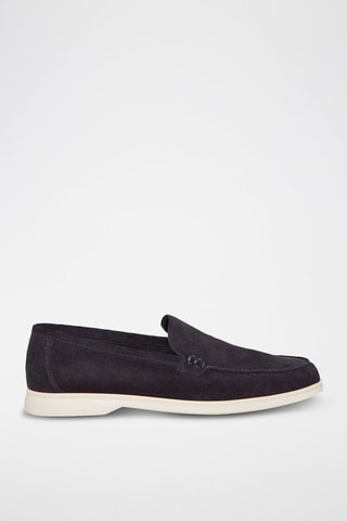 Mocassins en nubuck Quentin - Bleu foncé