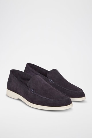 Mocassins en nubuck Quentin - Bleu foncé