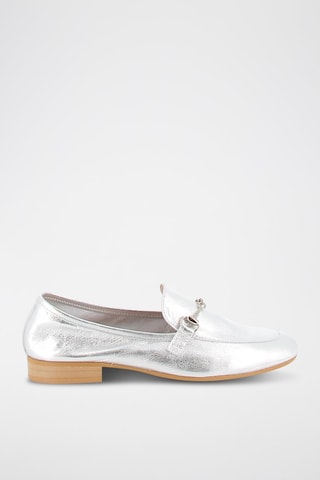 Mocassins en cuir Nuit et jour - Argenté