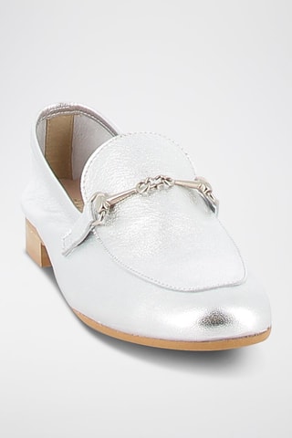 Mocassins en cuir Nuit et jour - Argenté