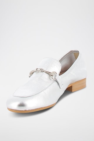 Mocassins en cuir Nuit et jour - Argenté