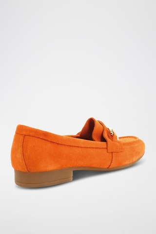 Mocassins en croûte de cuir Mazzy - Orange
