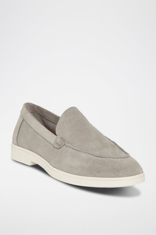 Mocassins en nubuck Clement - Gris clair