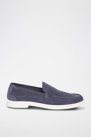 Mocassins en nubuck Quentin - Bleu marine