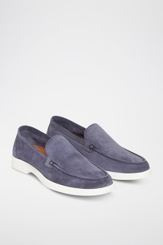 Mocassins en nubuck Quentin - Bleu marine