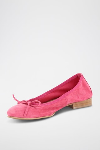 Ballerines en cuir de chèvre nubuck Polly - Rose